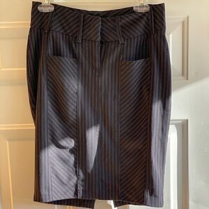 Black & White Pinstripe Pencil Skirt.